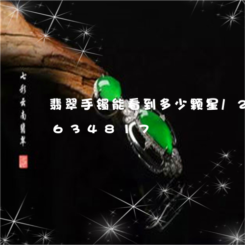 翡翠手镯能看到多少颗星/2023110634817