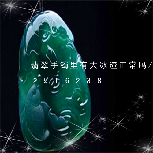 翡翠手镯里有大冰渣正常吗/2023072516238