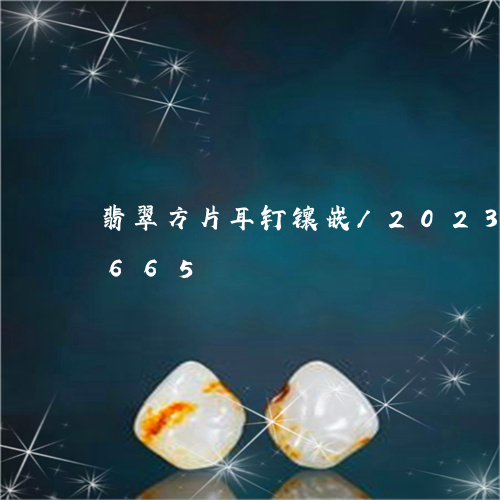 翡翠方片耳钉镶嵌/2023041157665