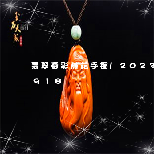 翡翠春彩雕花手镯/2023041074918