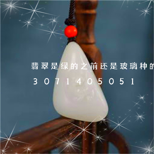 翡翠是绿的之前还是玻璃种的值钱/2023071405051