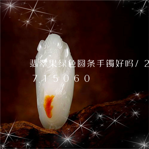 翡翠果绿色圆条手镯好吗/2023111715060