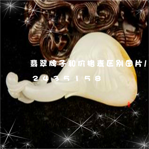 翡翠牌子和价格表区别图片/2023072435158