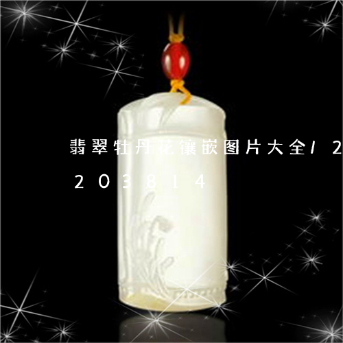 翡翠牡丹花镶嵌图片大全/2023110203814