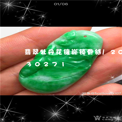 翡翠牡丹花镶嵌锁骨链/2023112430271