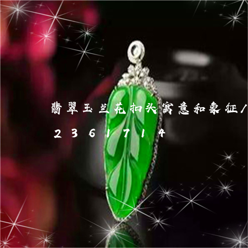 翡翠玉兰花扣头寓意和象征/2023072361714