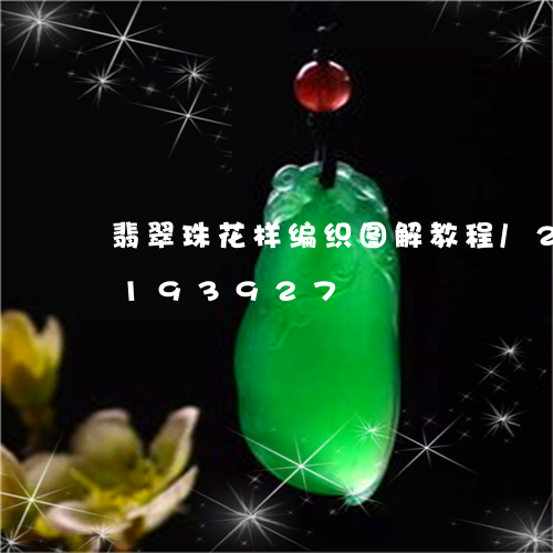 翡翠珠花样编织图解教程/2023110193927