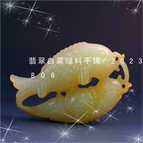 翡翠白菜绿料手镯/2023041040806