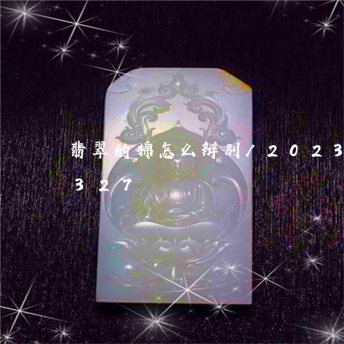 翡翠的棉怎么辨别/2023041032327