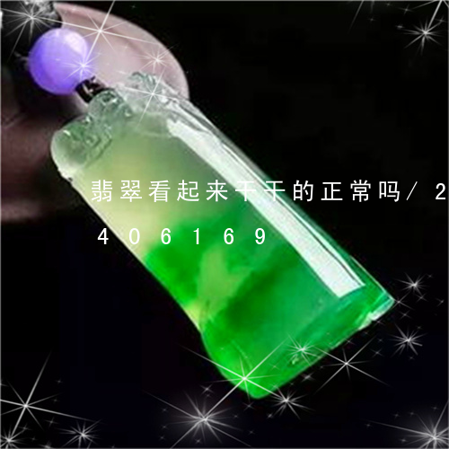 翡翠看起来干干的正常吗/2023111406169