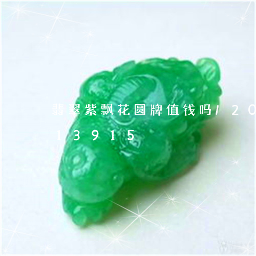 翡翠紫飘花圆牌值钱吗/2023092813915