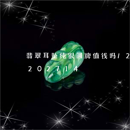 翡翠耳坠纯银圆牌值钱吗/2023110202714