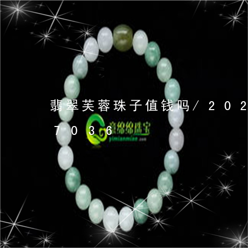 翡翠芙蓉珠子值钱吗/2023102627036