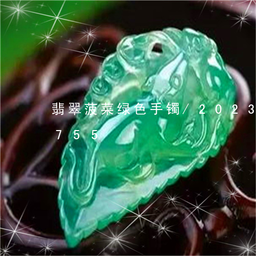 翡翠菠菜绿色手镯/2023032901755