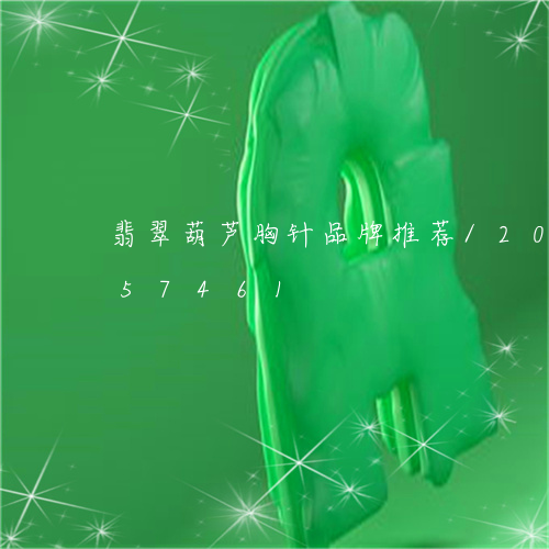 翡翠葫芦胸针品牌推荐/2023112557461