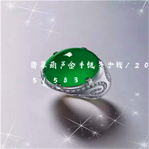 翡翠葫芦金手链多少钱/2023112451583