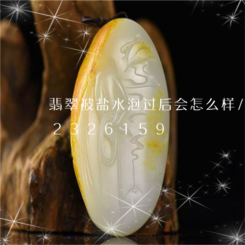 翡翠被盐水泡过后会怎么样/2023072326159