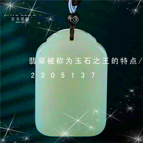 翡翠被称为玉石之王的特点/2023072305137