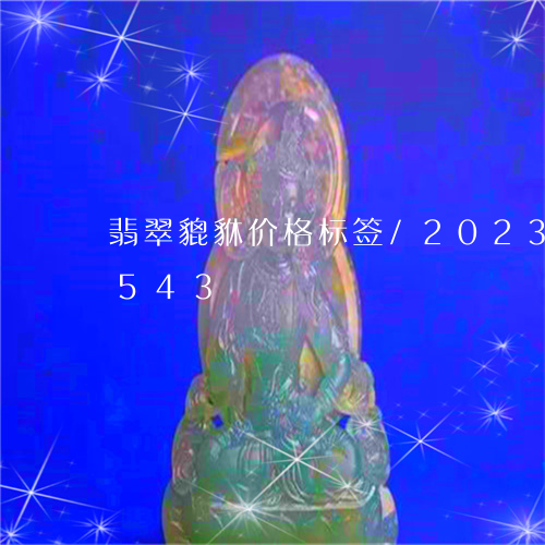 翡翠貔貅价格标签/2023040905543