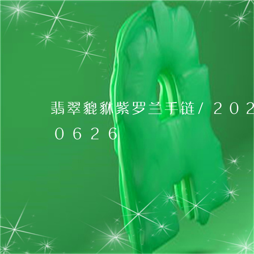 翡翠貔貅紫罗兰手链/2023080140626