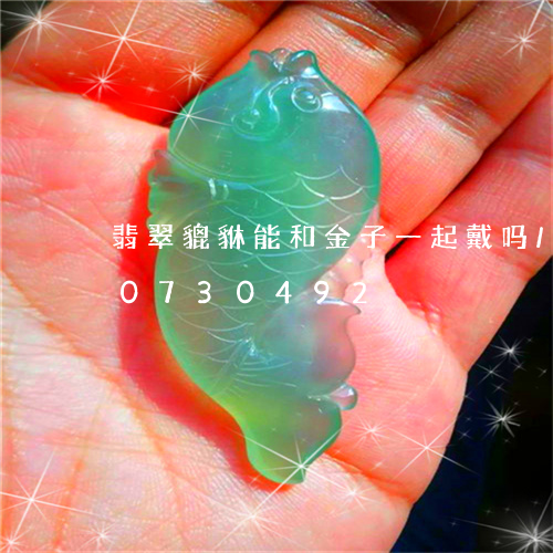 翡翠貔貅能和金子一起戴吗/2023110730492