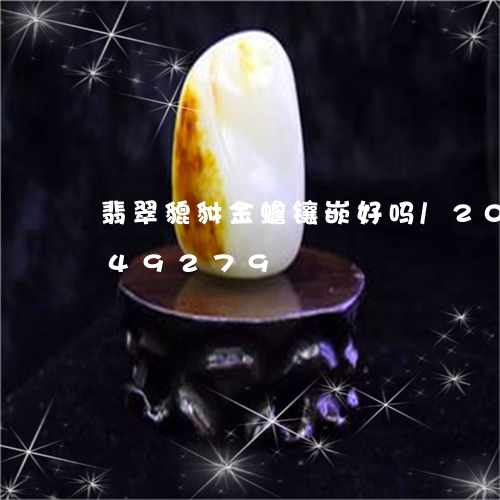 翡翠貔貅金蟾镶嵌好吗/2023092949279