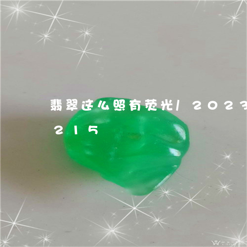 翡翠这么照有荧光/2023032862215