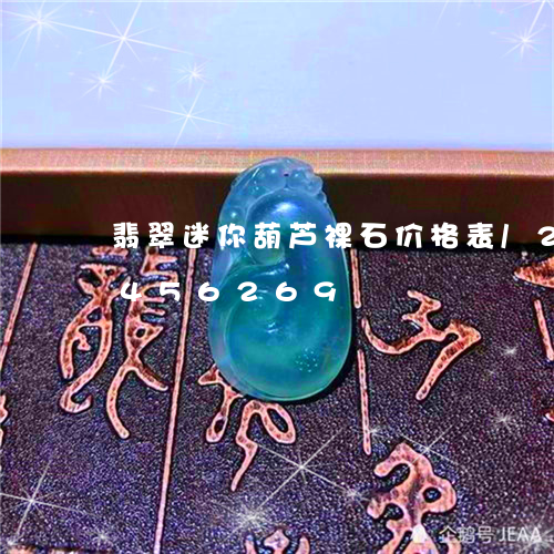 翡翠迷你葫芦裸石价格表/2023112456269