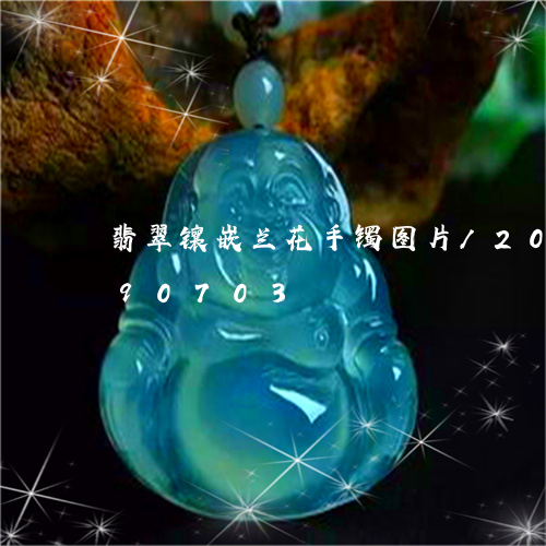 翡翠镶嵌兰花手镯图片/2023092890703