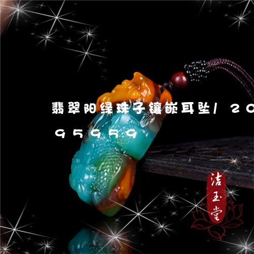 翡翠阳绿珠子镶嵌耳坠/2023112495959