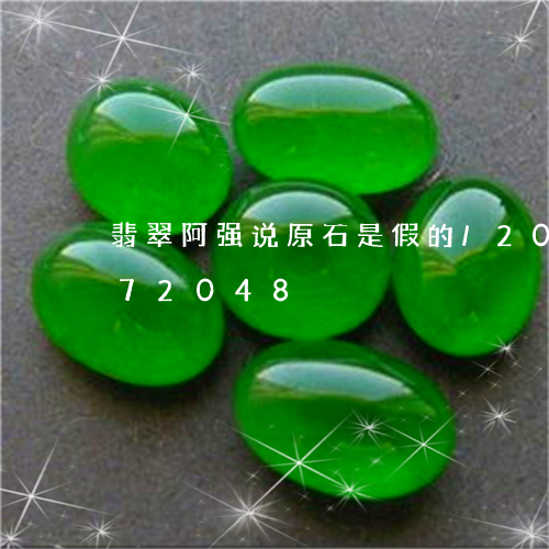 翡翠阿强说原石是假的/2023112472048