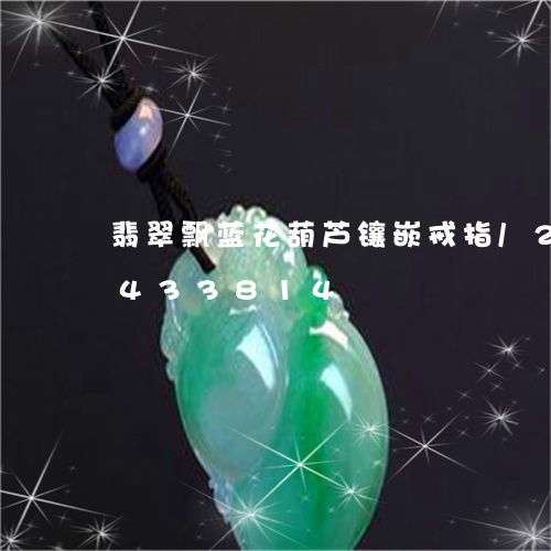 翡翠飘蓝花葫芦镶嵌戒指/2023072433814