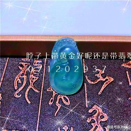 脖子上带黄金好呢还是带翡翠好/2023071202937