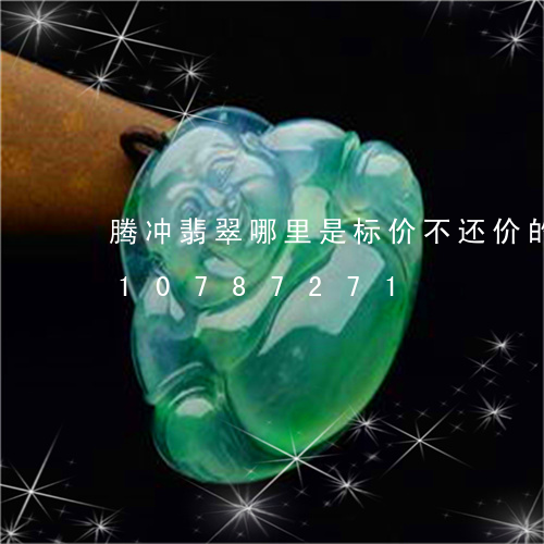 腾冲翡翠哪里是标价不还价的/2023110787271