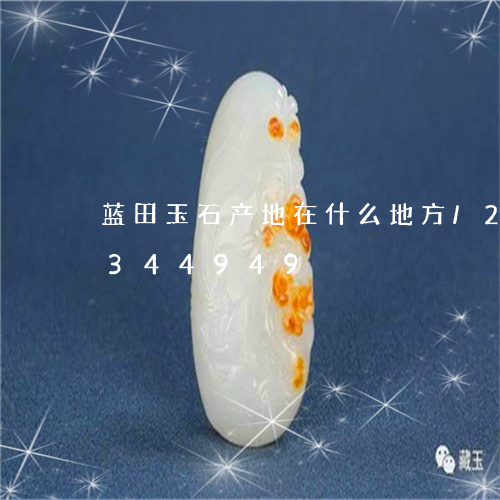 蓝田玉石产地在什么地方/2023072344949