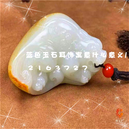 蓝色玉石耳饰寓意什么意义/2023072163727