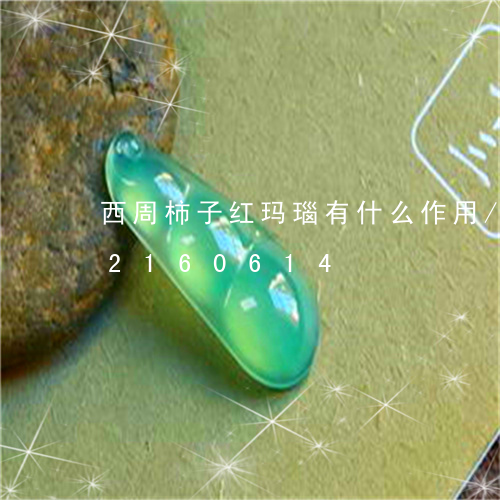 西周柿子红玛瑙有什么作用/2023072160614