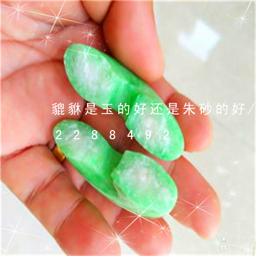 貔貅是玉的好还是朱砂的好/2023072288492