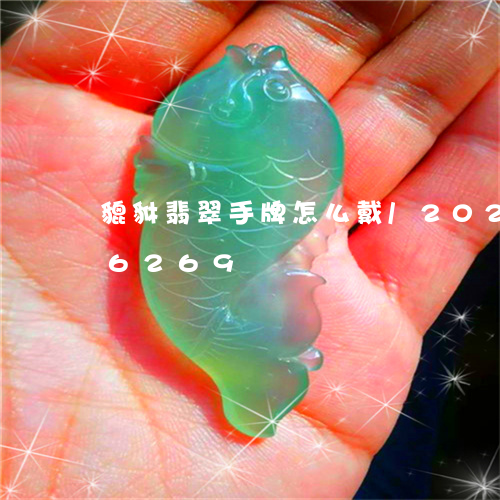 貔貅翡翠手牌怎么戴/2023102546269