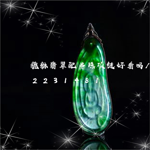 貔貅翡翠配串珠项链好看吗/2023072231481