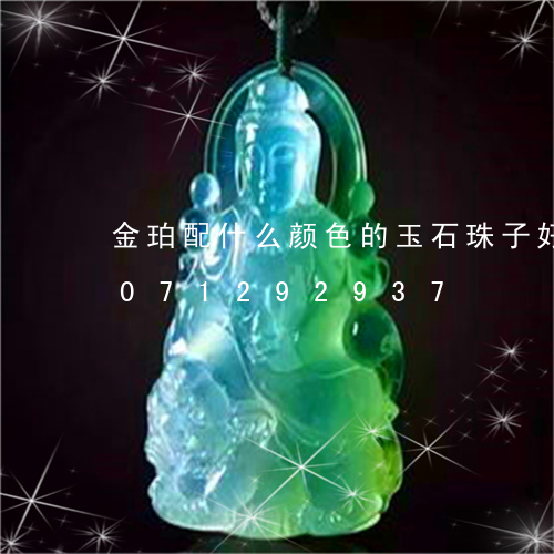 金珀配什么颜色的玉石珠子好看/2023071292937