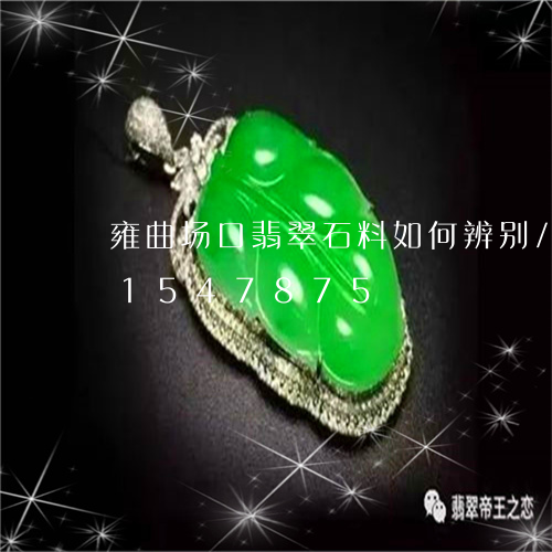 雍曲场口翡翠石料如何辨别/2023031547875