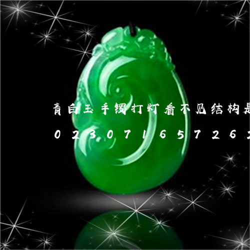 青白玉手镯打灯看不见结构是不是假的/2023071657262