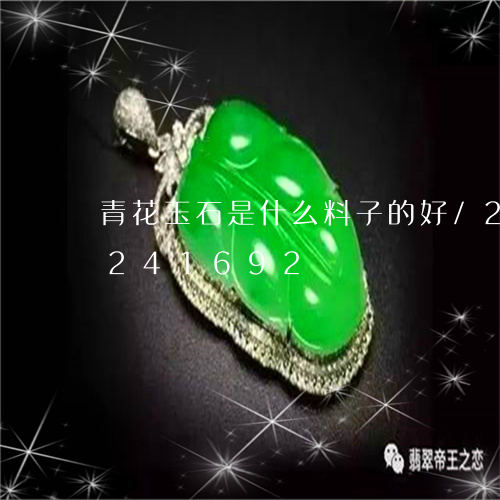 青花玉石是什么料子的好/2023072241692