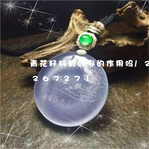 青花籽料有辟邪的作用吗/2023072267271