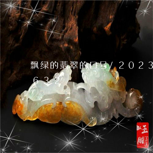 飘绿的翡翠的口号/2023040178632