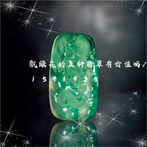 飘绿花的豆种翡翠有价值吗/2023031541425