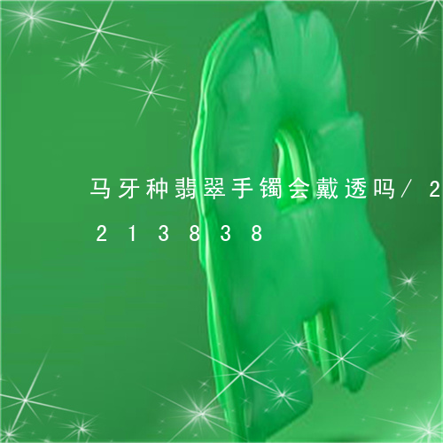 马牙种翡翠手镯会戴透吗/2023072213838