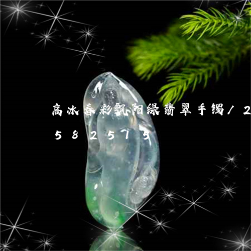 高冰春彩飘阳绿翡翠手镯/2023112582515