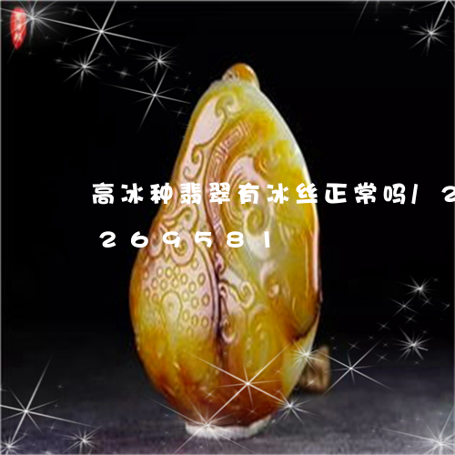 高冰种翡翠有冰丝正常吗/2023072269581